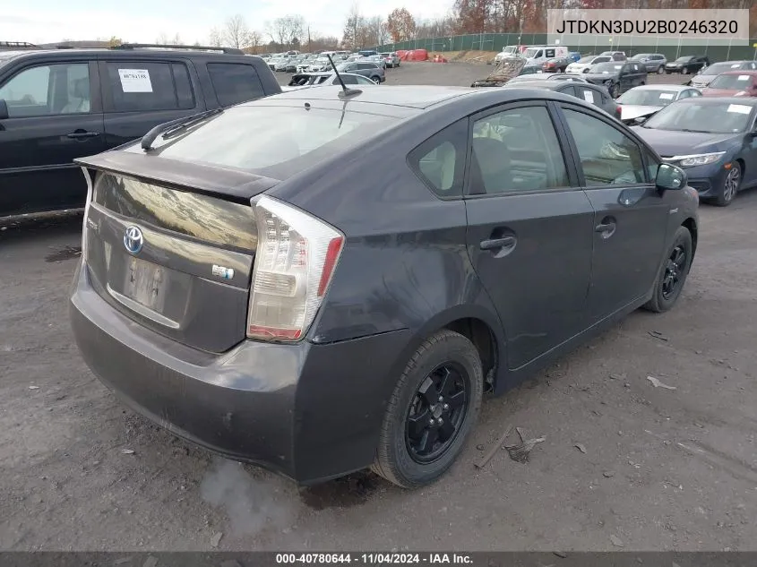 JTDKN3DU2B0246320 2011 Toyota Prius Three