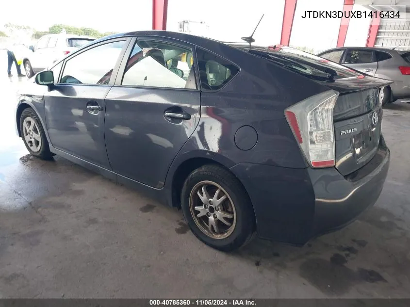 2011 Toyota Prius Four VIN: JTDKN3DUXB1416434 Lot: 40785360