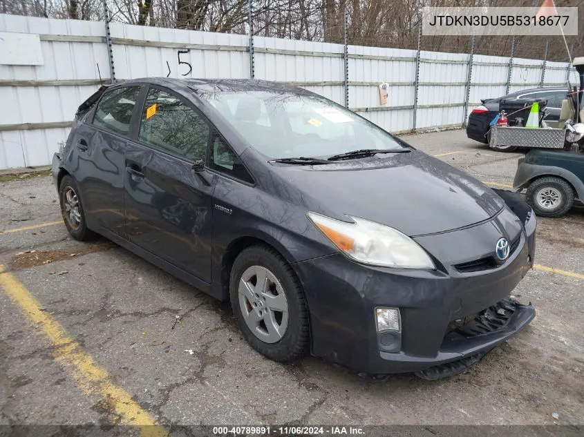 2011 Toyota Prius Three VIN: JTDKN3DU5B5318677 Lot: 40789891