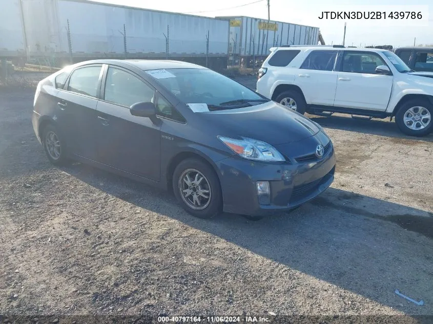 2011 Toyota Prius Three VIN: JTDKN3DU2B1439786 Lot: 40797164