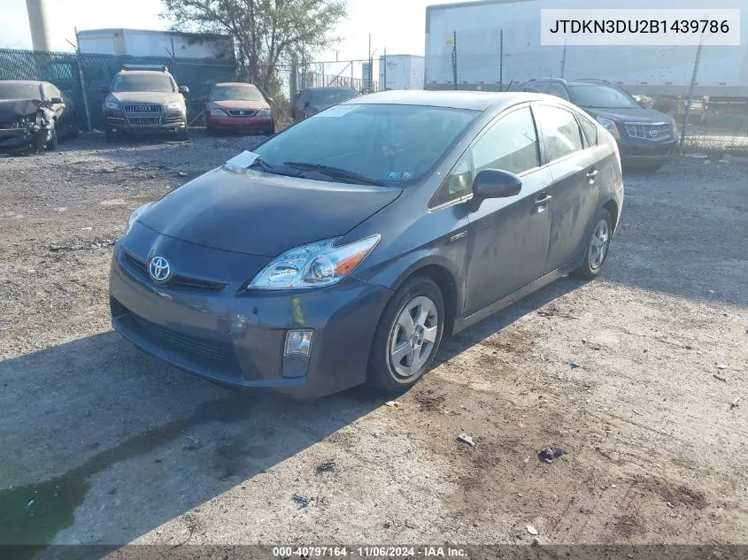 2011 Toyota Prius Three VIN: JTDKN3DU2B1439786 Lot: 40797164