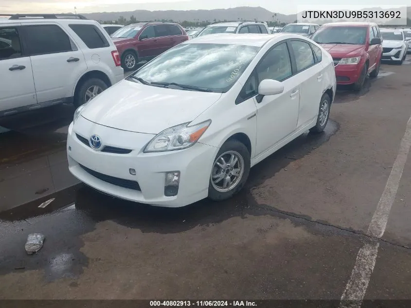 2011 Toyota Prius Two VIN: JTDKN3DU9B5313692 Lot: 40802913