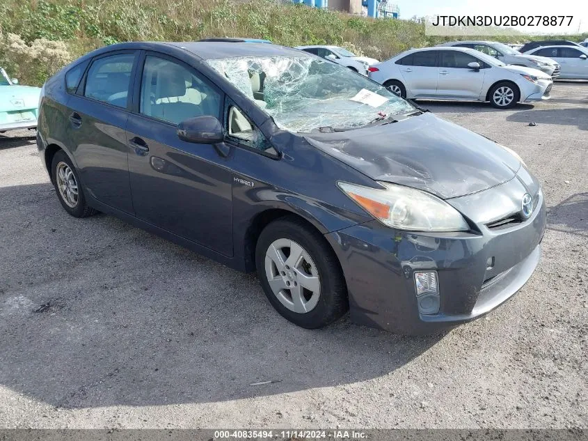 2011 Toyota Prius Two VIN: JTDKN3DU2B0278877 Lot: 40835494