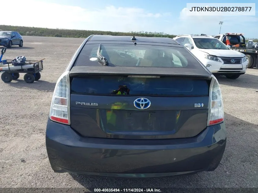 2011 Toyota Prius Two VIN: JTDKN3DU2B0278877 Lot: 40835494