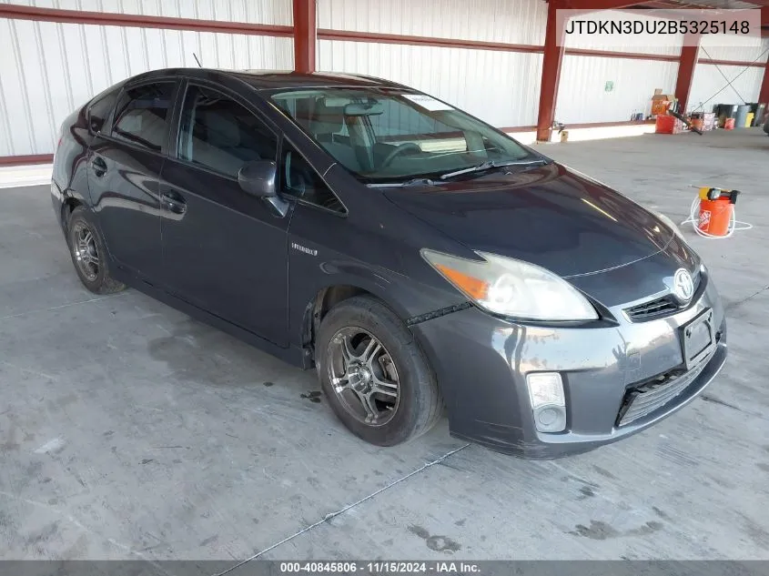 2011 Toyota Prius Two VIN: JTDKN3DU2B5325148 Lot: 40845806