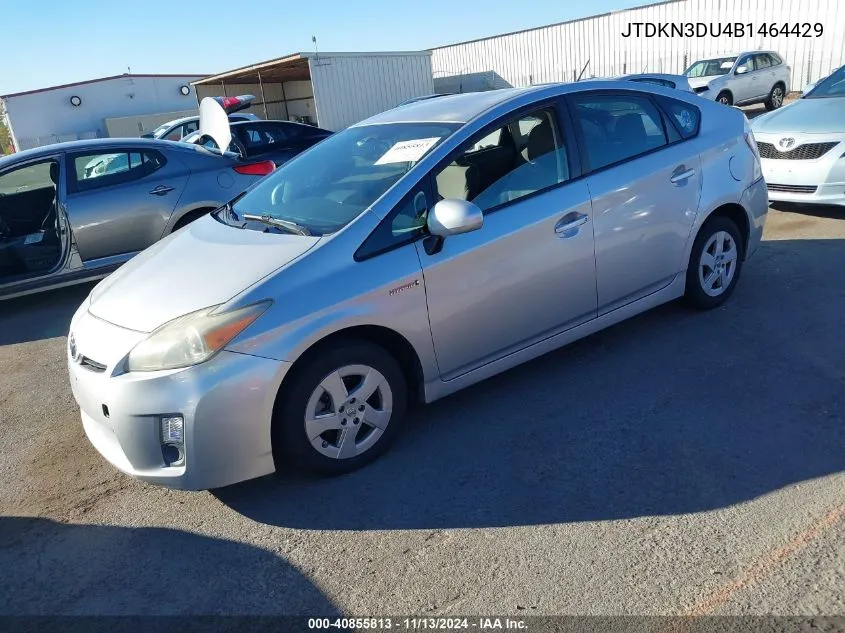 2011 Toyota Prius Five/Four/One/Three/Two VIN: JTDKN3DU4B1464429 Lot: 40855813