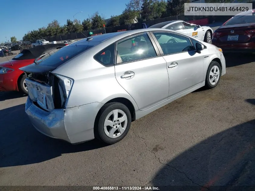 2011 Toyota Prius Five/Four/One/Three/Two VIN: JTDKN3DU4B1464429 Lot: 40855813