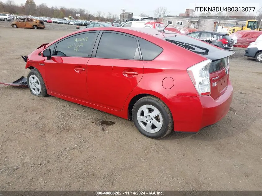 2011 Toyota Prius Three VIN: JTDKN3DU4B0313077 Lot: 40866282