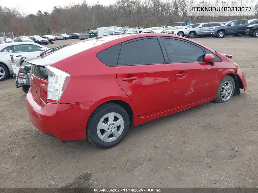 2011 Toyota Prius Three VIN: JTDKN3DU4B0313077 Lot: 40866282