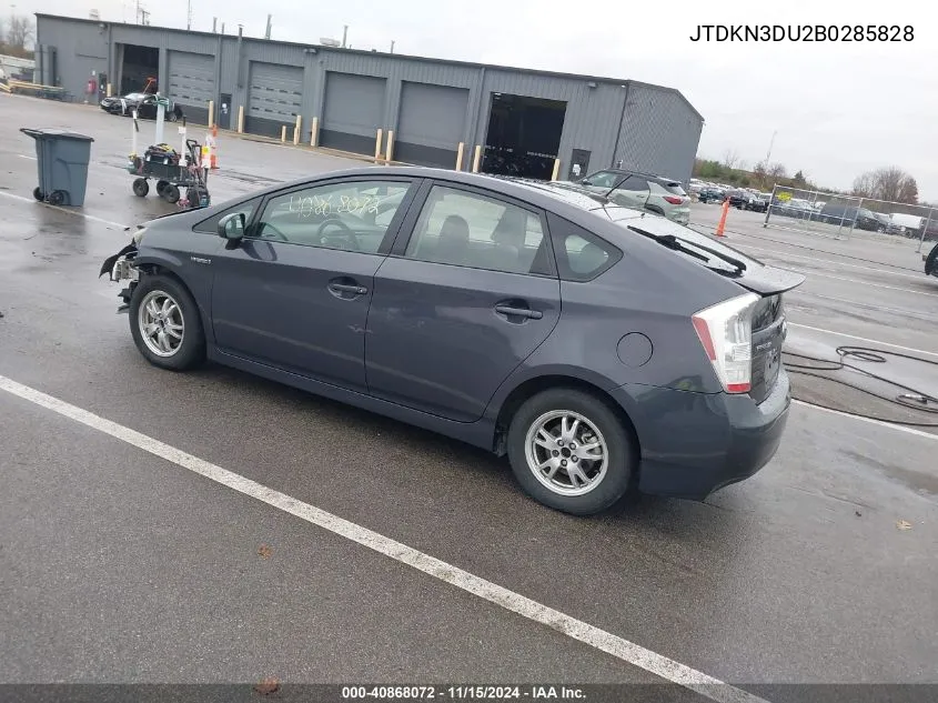 2011 Toyota Prius Two VIN: JTDKN3DU2B0285828 Lot: 40868072