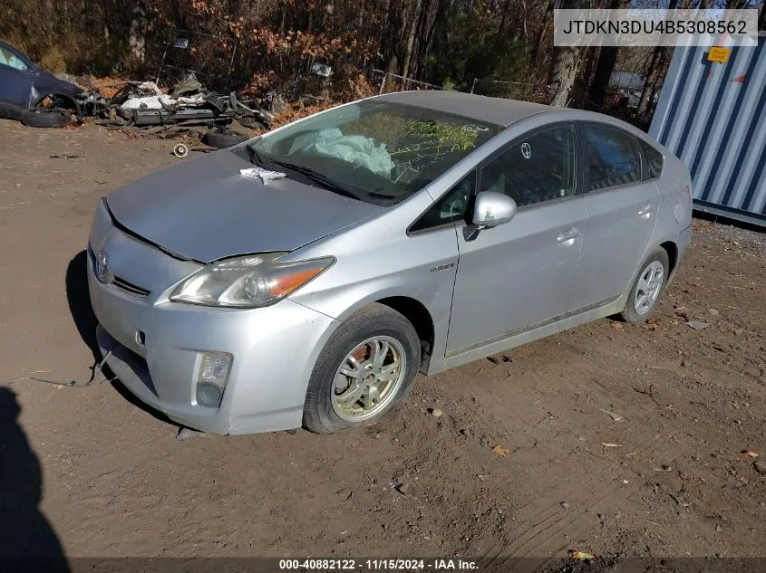 2011 Toyota Prius Two VIN: JTDKN3DU4B5308562 Lot: 40882122