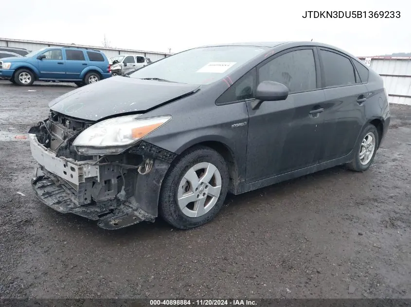 2011 Toyota Prius Two VIN: JTDKN3DU5B1369233 Lot: 40898884