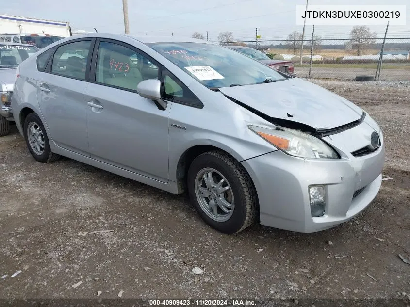 2011 Toyota Prius Three VIN: JTDKN3DUXB0300219 Lot: 40909423