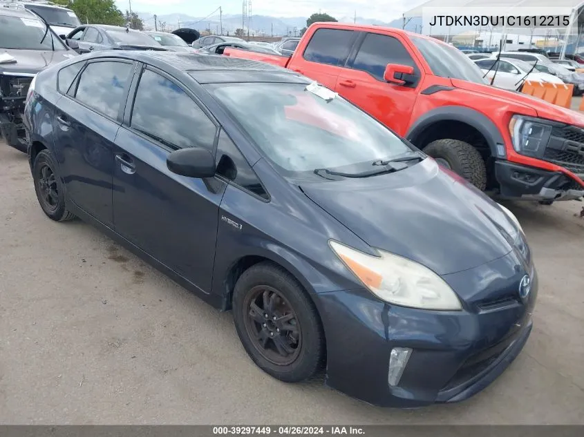 2012 Toyota Prius Three VIN: JTDKN3DU1C1612215 Lot: 39297449