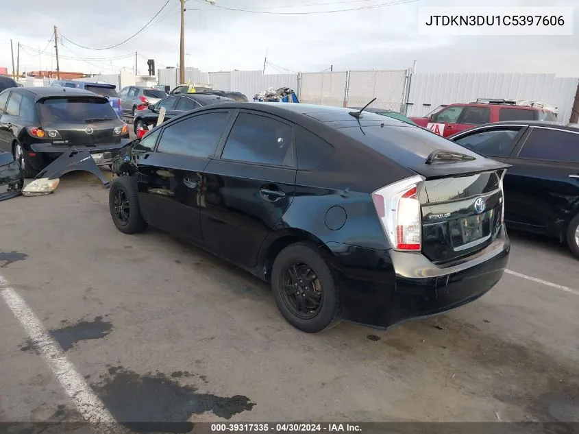 JTDKN3DU1C5397606 2012 Toyota Prius Three