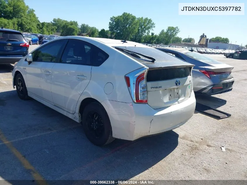 JTDKN3DUXC5397782 2012 Toyota Prius Three