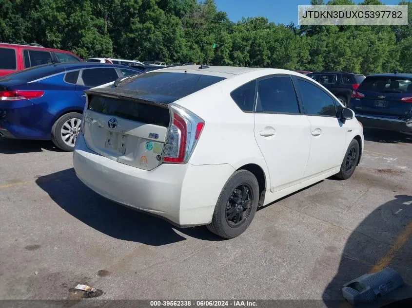 2012 Toyota Prius Three VIN: JTDKN3DUXC5397782 Lot: 39562338