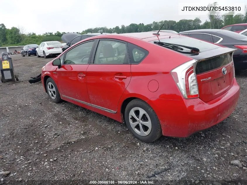 2012 Toyota Prius Four VIN: JTDKN3DU7C5453810 Lot: 39586188