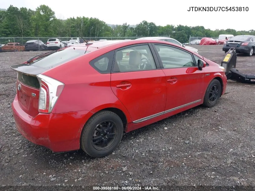 JTDKN3DU7C5453810 2012 Toyota Prius Four