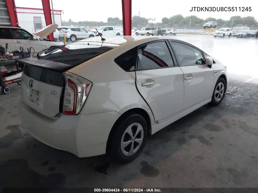 JTDKN3DU8C5511245 2012 Toyota Prius Two