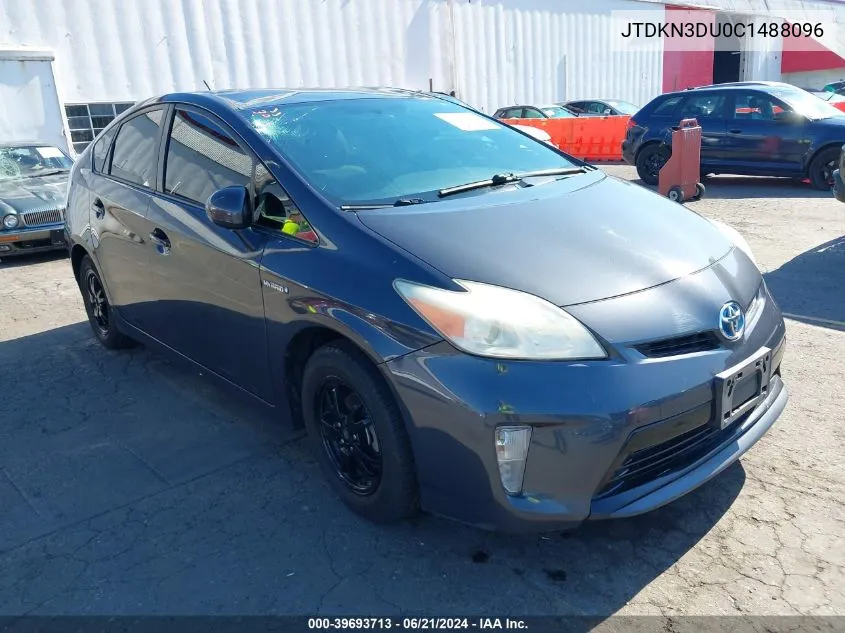 JTDKN3DU0C1488096 2012 Toyota Prius Three