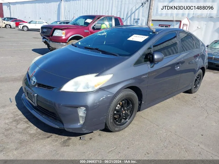 2012 Toyota Prius Three VIN: JTDKN3DU0C1488096 Lot: 39693713