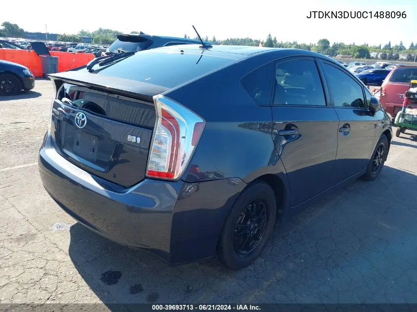 JTDKN3DU0C1488096 2012 Toyota Prius Three