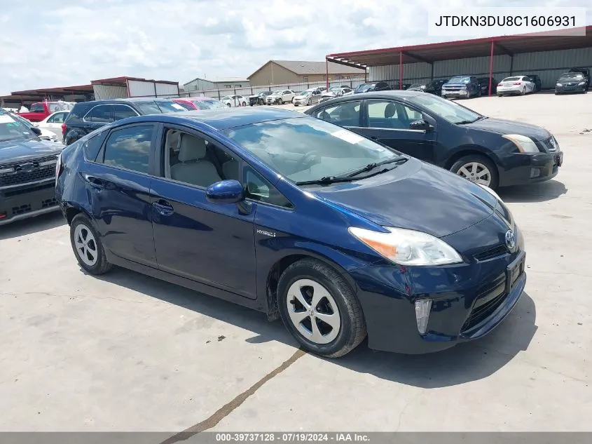 JTDKN3DU8C1606931 2012 Toyota Prius Two