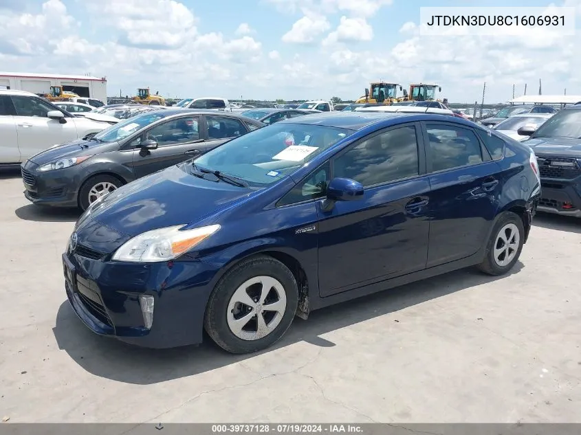 JTDKN3DU8C1606931 2012 Toyota Prius Two