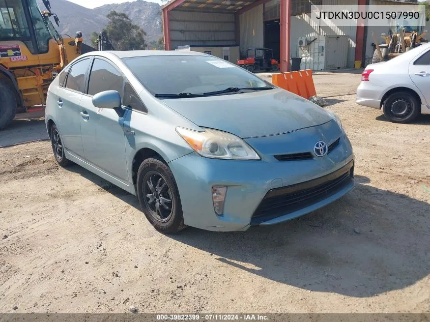 2012 Toyota Prius Two VIN: JTDKN3DU0C1507990 Lot: 39822399