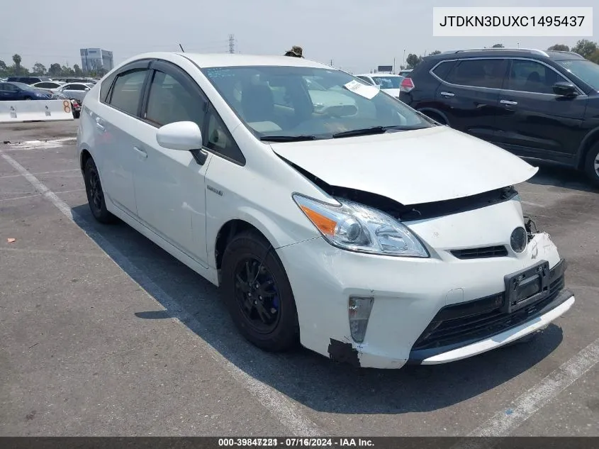 2012 Toyota Prius Two VIN: JTDKN3DUXC1495430 Lot: 39845158