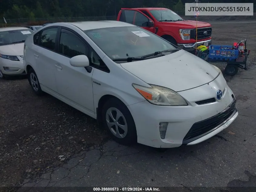 2012 Toyota Prius Two VIN: JTDKN3DU9C5515014 Lot: 39880573