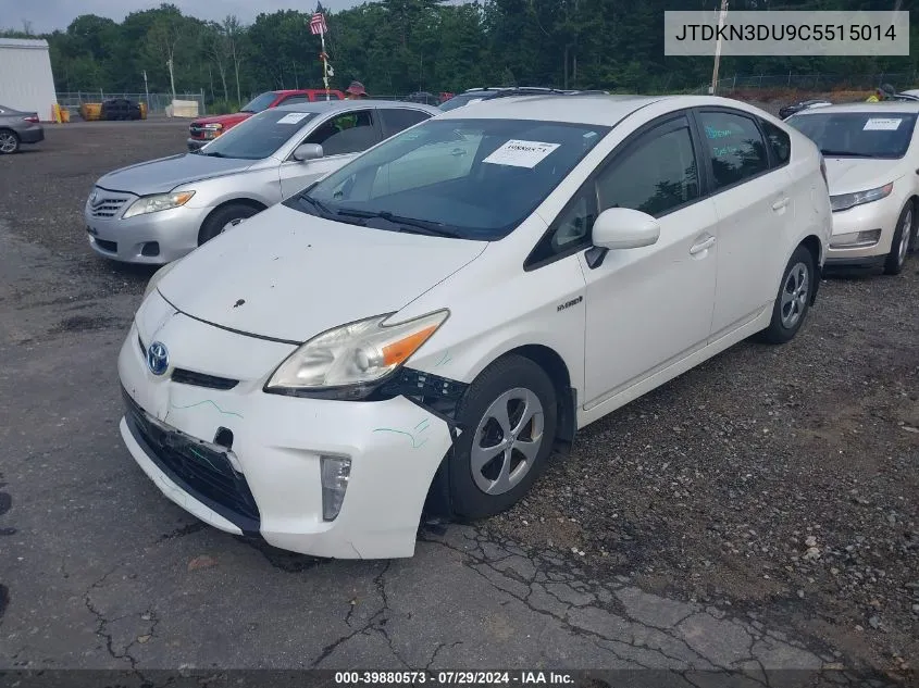 2012 Toyota Prius Two VIN: JTDKN3DU9C5515014 Lot: 39880573