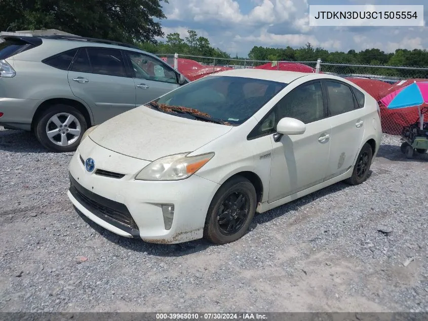 2012 Toyota Prius Three VIN: JTDKN3DU3C1505554 Lot: 39965010