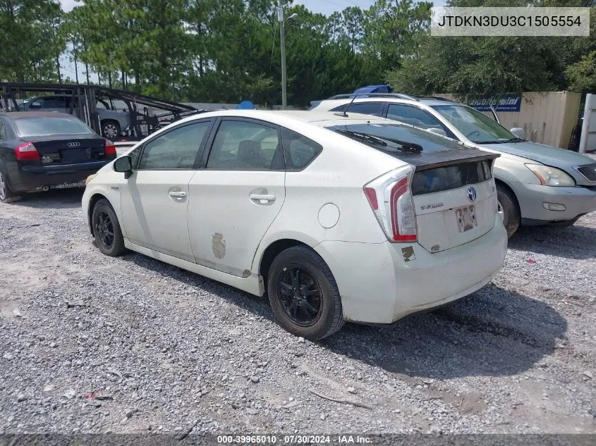 JTDKN3DU3C1505554 2012 Toyota Prius Three