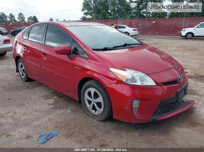 JTDKN3DU4C1524632 2012 Toyota Prius Four