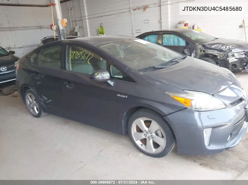 2012 Toyota Prius Five VIN: JTDKN3DU4C5485680 Lot: 39985672