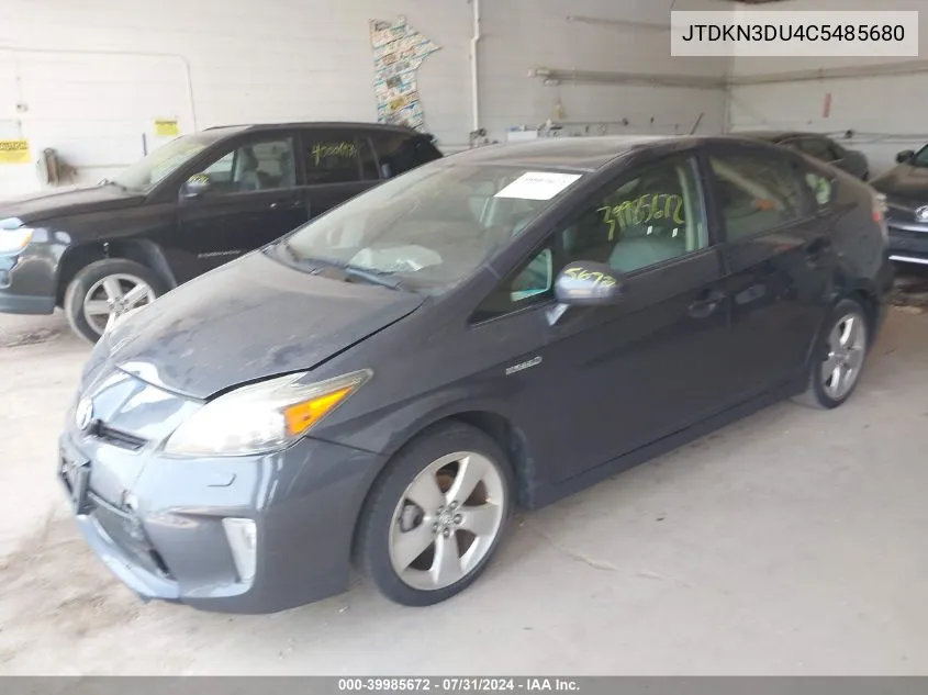 JTDKN3DU4C5485680 2012 Toyota Prius Five