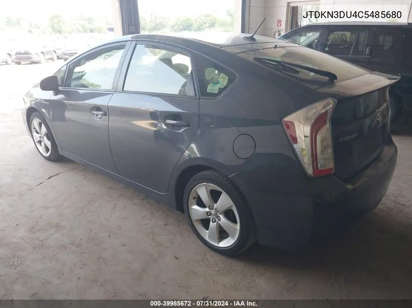 2012 Toyota Prius Five VIN: JTDKN3DU4C5485680 Lot: 39985672