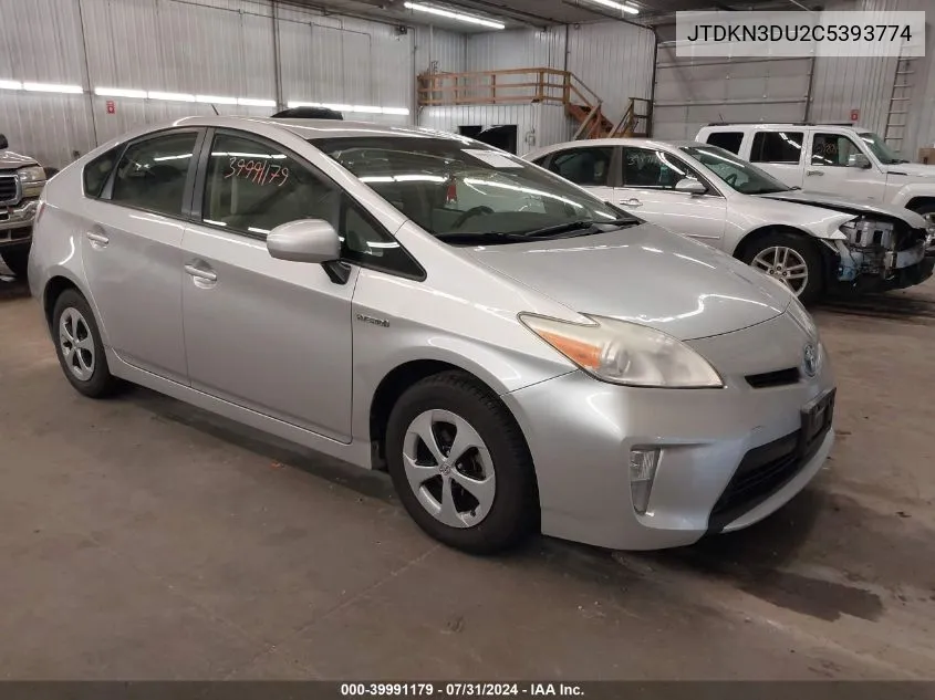 2012 Toyota Prius Five/Four/One/Three/Two VIN: JTDKN3DU2C5393774 Lot: 39991179