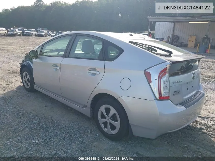 JTDKN3DUXC1484122 2012 Toyota Prius Five/Four/One/Three/Two