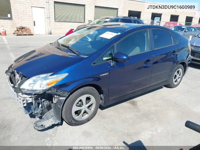 JTDKN3DU9C1600989 2012 Toyota Prius Three