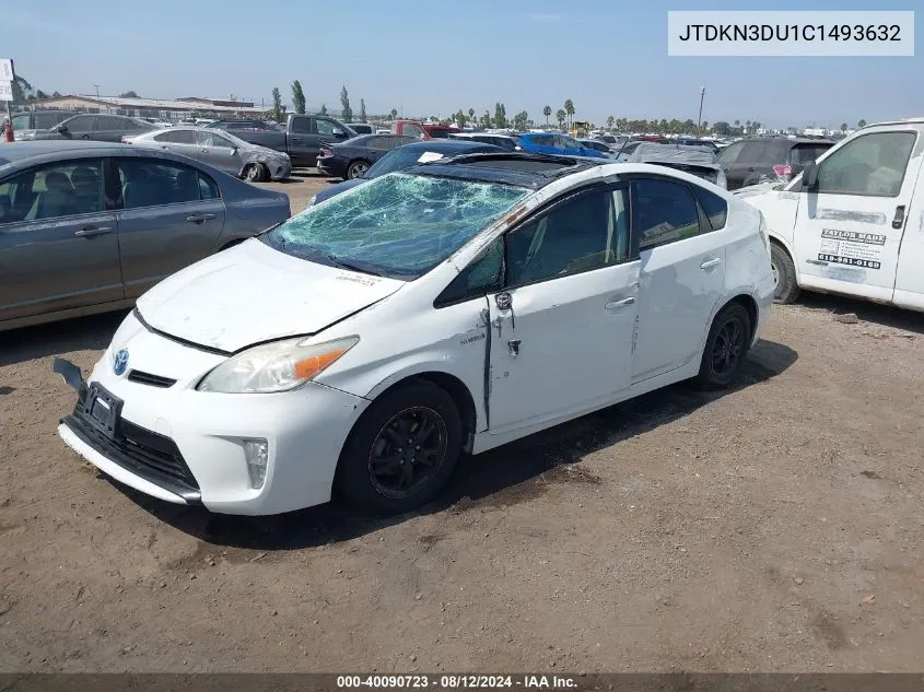 JTDKN3DU1C1493632 2012 Toyota Prius Three