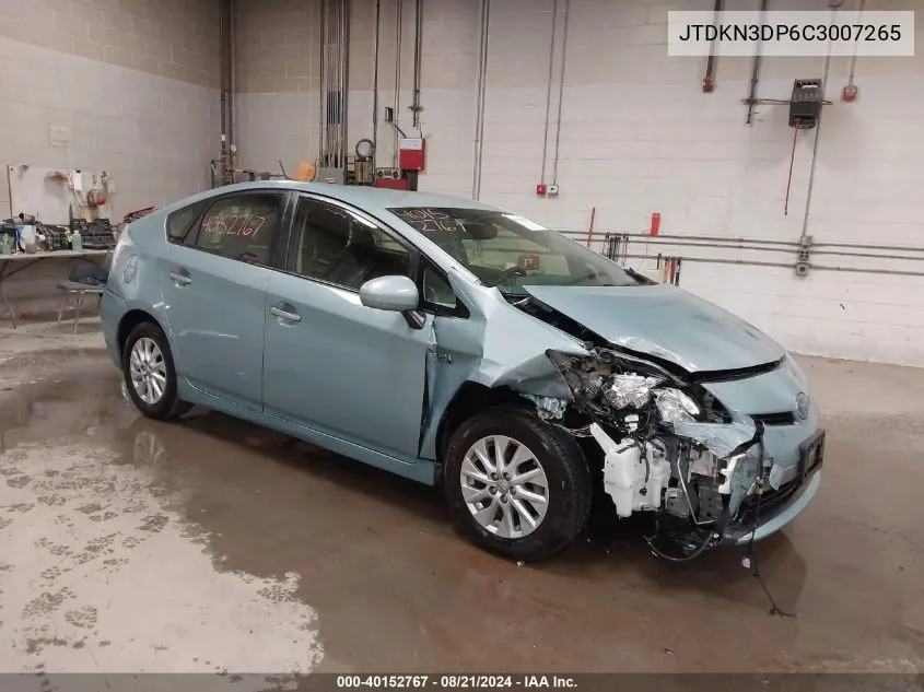 JTDKN3DP6C3007265 2012 Toyota Prius Plug-In