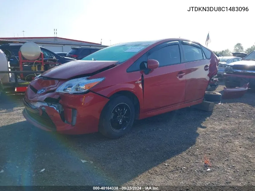 JTDKN3DU8C1483096 2012 Toyota Prius Two