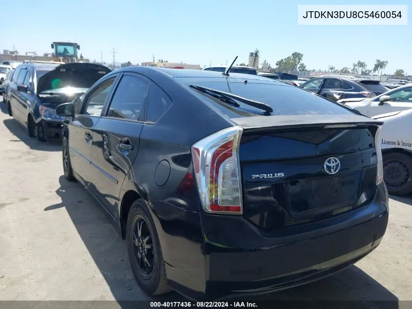 2012 Toyota Prius Two VIN: JTDKN3DU8C5460054 Lot: 40177436