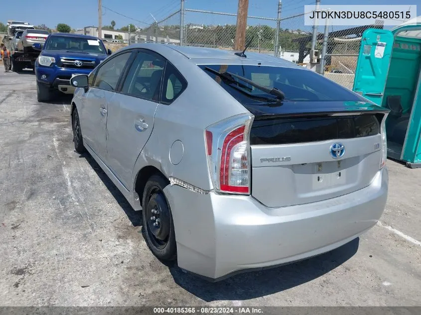 JTDKN3DU8C5480515 2012 Toyota Prius Three