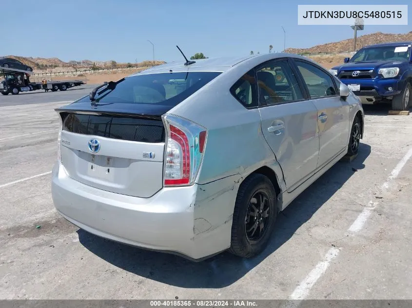 2012 Toyota Prius Three VIN: JTDKN3DU8C5480515 Lot: 40185365