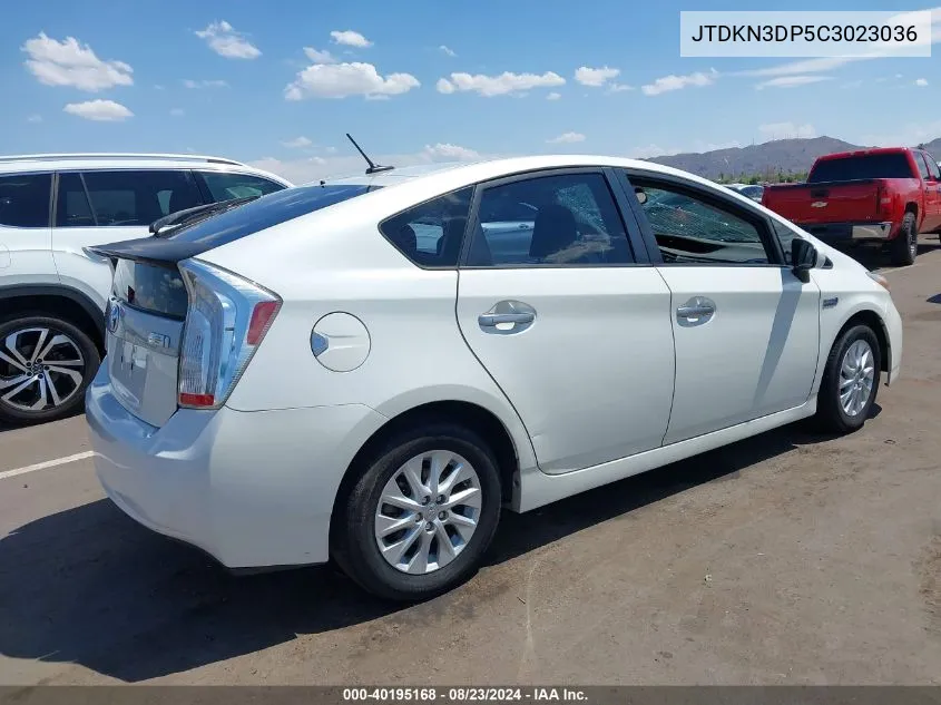 2012 Toyota Prius Plug-In VIN: JTDKN3DP5C3023036 Lot: 40195168