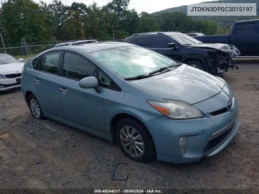 2012 Toyota Prius Plug-In VIN: JTDKN3DP0C3015197 Lot: 40244317